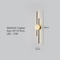 Applique murale LED minimaliste en laiton pour restaurant chic