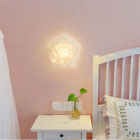 Applique murale LED Acrylique Romantique Fleur Blanche Moderne - Élégance Lumineuse