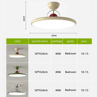 Plafonnier LED nordique crème avec design soucoupe volante
