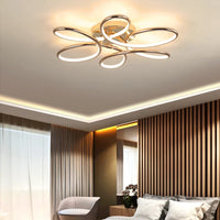 Lustre LED Doré Alu Décoration