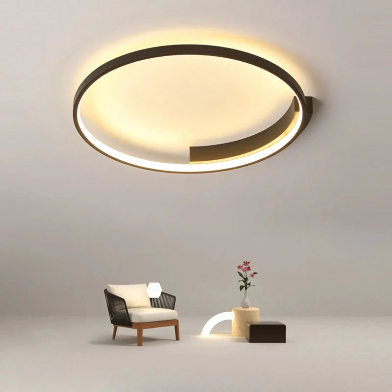 Plafonnier LED rond Design nordique pour salon et salle à manger