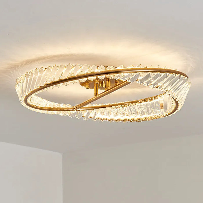 Lustre de plafond en cristal LED nordique de luxe pour salon et salle à manger