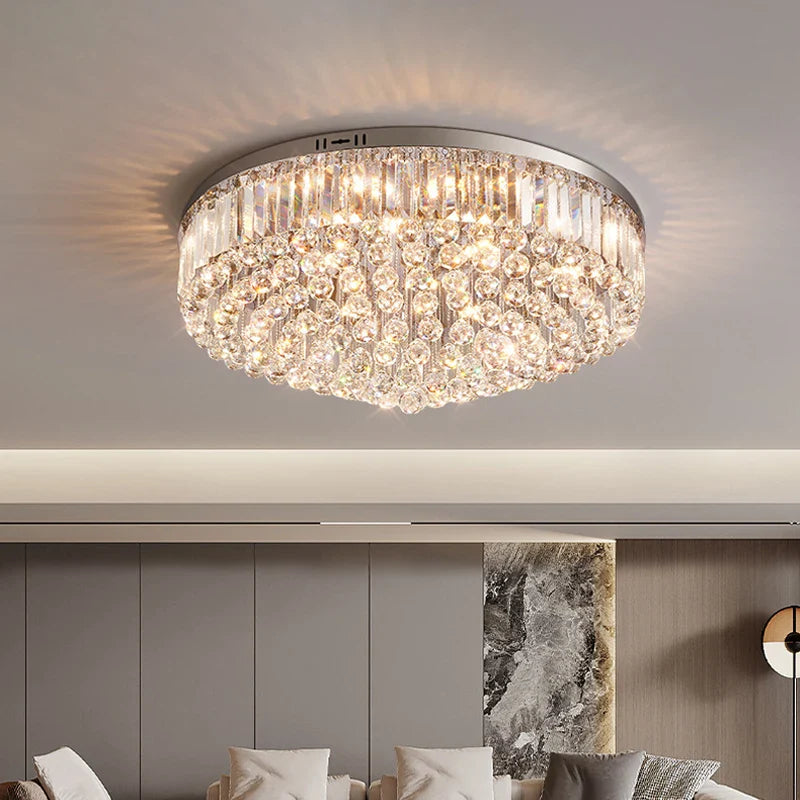 Plafonnier LED de luxe en cristal pur