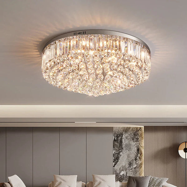 Plafonnier LED de luxe en cristal pur