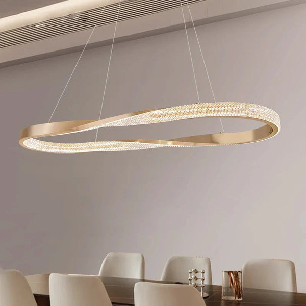 Lustre LED en Cristal au Design Moderne