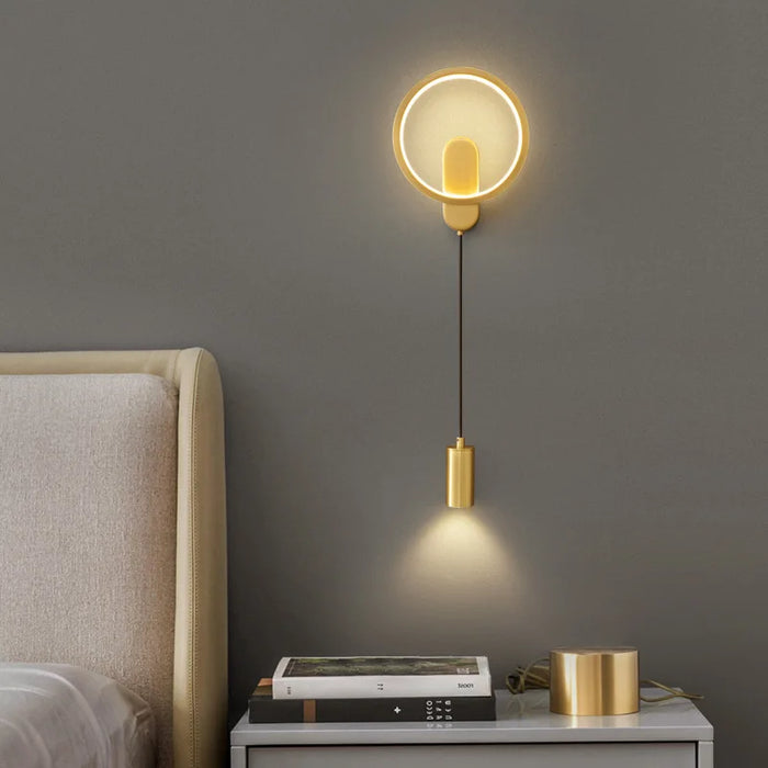 Applique murale design en laiton avec 3 luminaires interchangeables