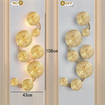 Applique Murale LED Dorée Élégante - Style Moderne pour Décoration d'Intérieur