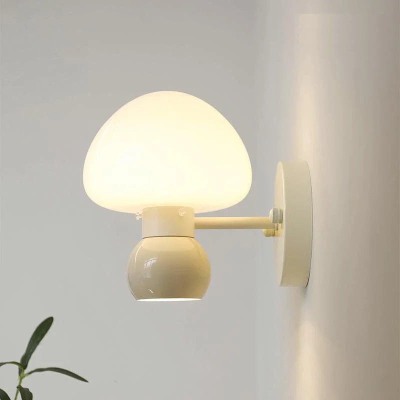 Applique murale crème champignon avec Double tête G9