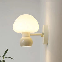 Applique murale crème champignon avec Double tête G9