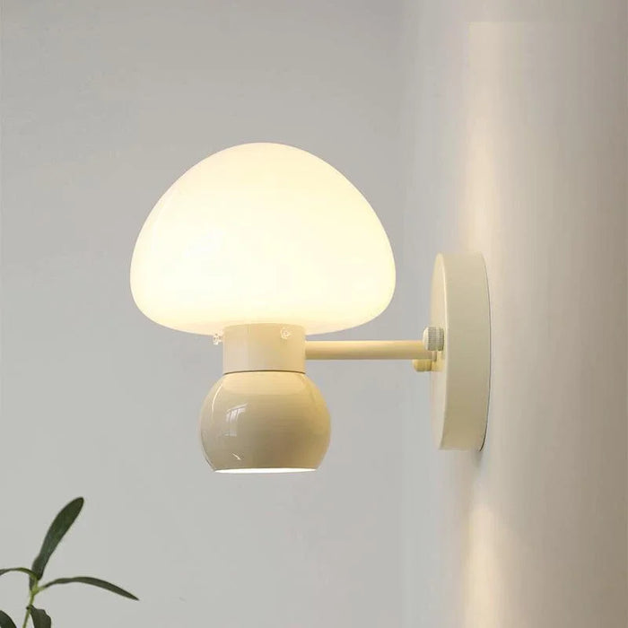 Applique murale crème champignon avec Double tête G9