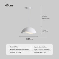 Lustre en fer grain bois nordique avec LED