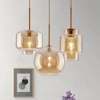 Suspension LED en verre au design nordique minimaliste - Élégance Scandinave