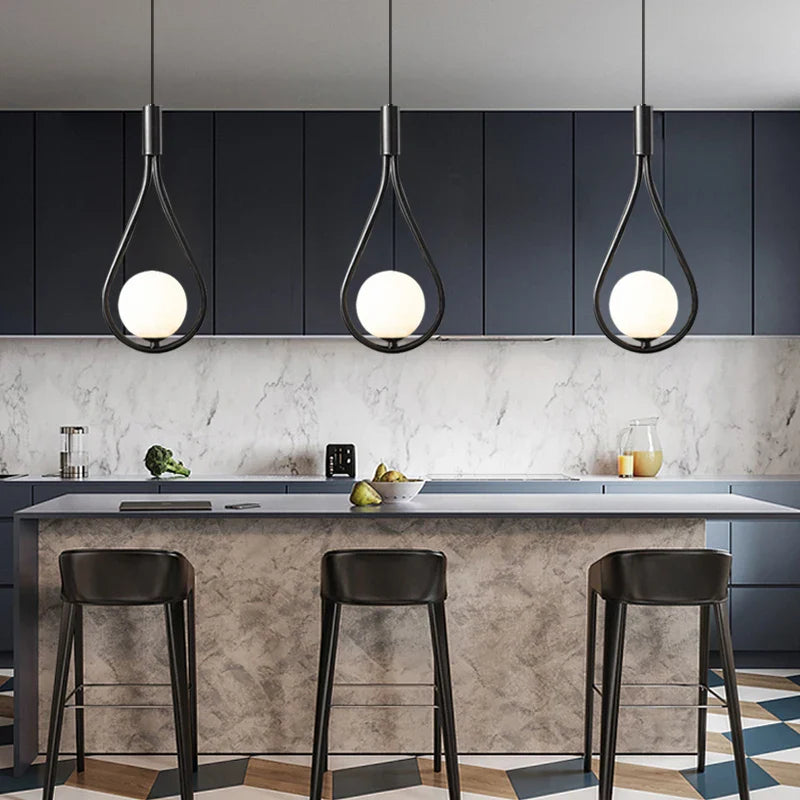 Suspension LED Noir Métal