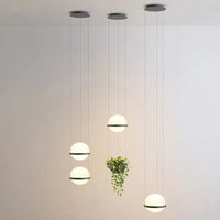 Lustre Moderne DIY LED avec Pot de Fleurs pour un Jardin Céleste