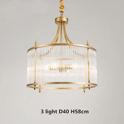 Lustre Moderne en Cuivre avec Tubes de Verre - 2 Modèles Exclusifs