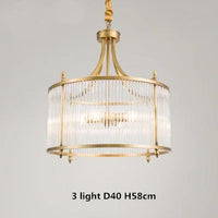 Lustre Moderne en Cuivre avec Tubes de Verre - 2 Modèles Exclusifs