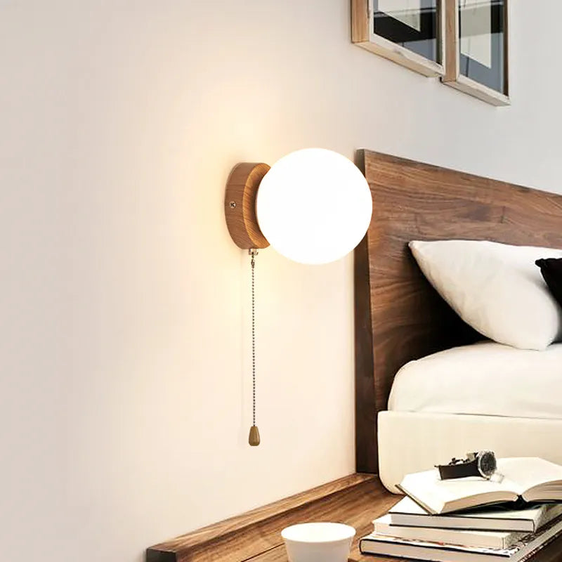 Applique Murale LED Nordique en Verre avec Interrupteur - Ventes Directes d'Usine