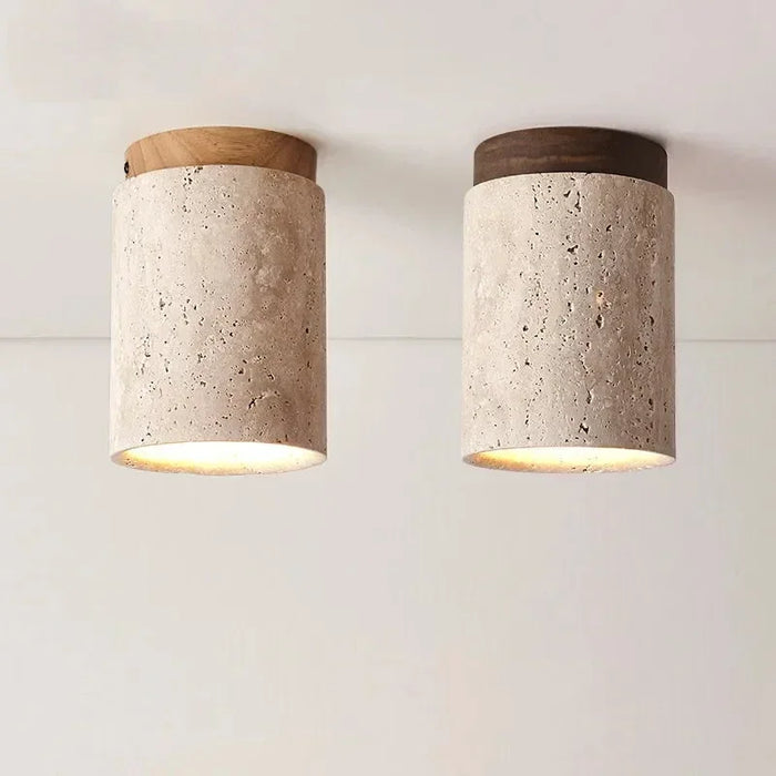 Plafonnier LED en marbre pour une entrée moderne