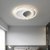 Lustre nordique minimaliste en acrylique LED or moderne - Édition Prestige
