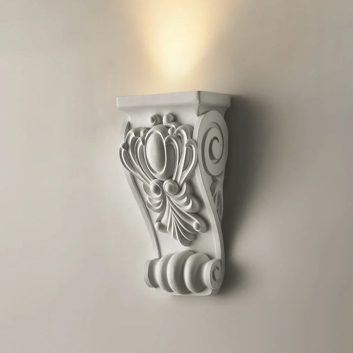 Applique Murale Vintage Française Style Nordique Sculptée Décorative - Élégance Raffinée