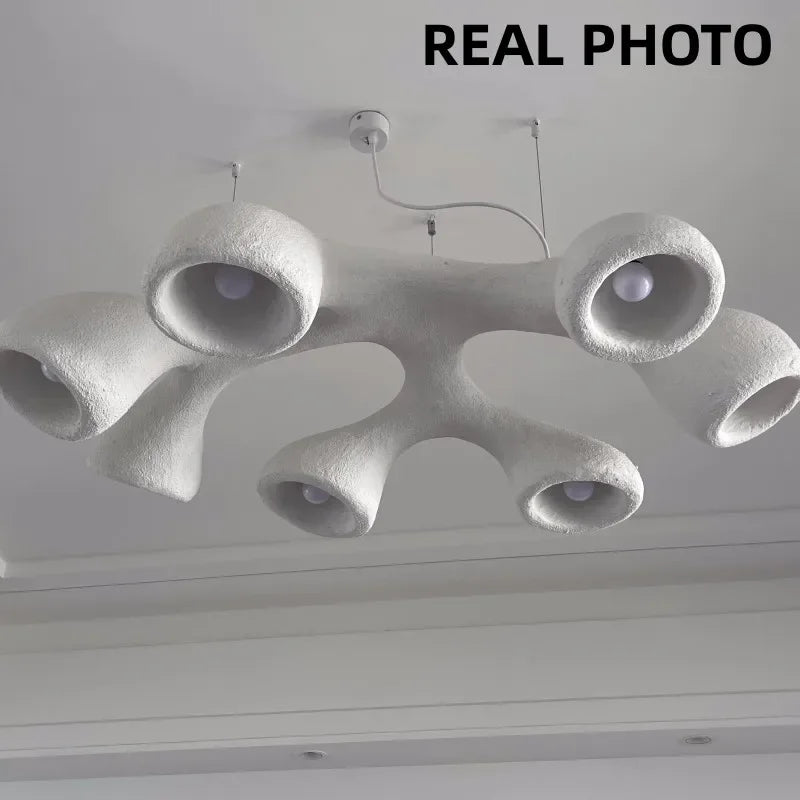 Lustre LED de style Wabi-Sabi japonais pour villa clubhouse duplex
