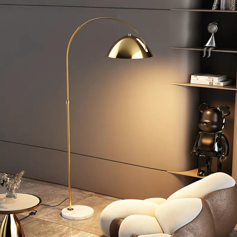 Lampadaire Arc en Métal Chromé Minimaliste Modern.
