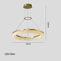 Lustre de luxe LED rond design moderne 2024 pour intérieur - Élégance Lumineuse