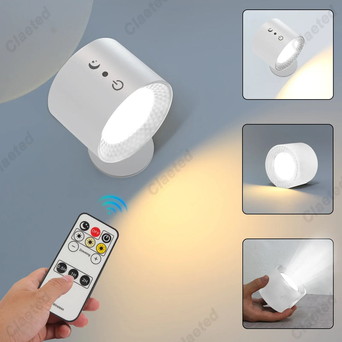 Applique Murale LED Sans Fil Rechargeable avec Commande Tactile