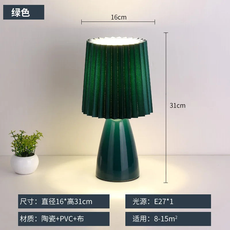 Lampe de bureau rétro rouge chaleureuse