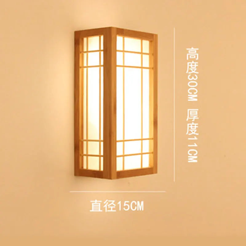 Applique murale LED en bambou naturel pour hôtel de luxe