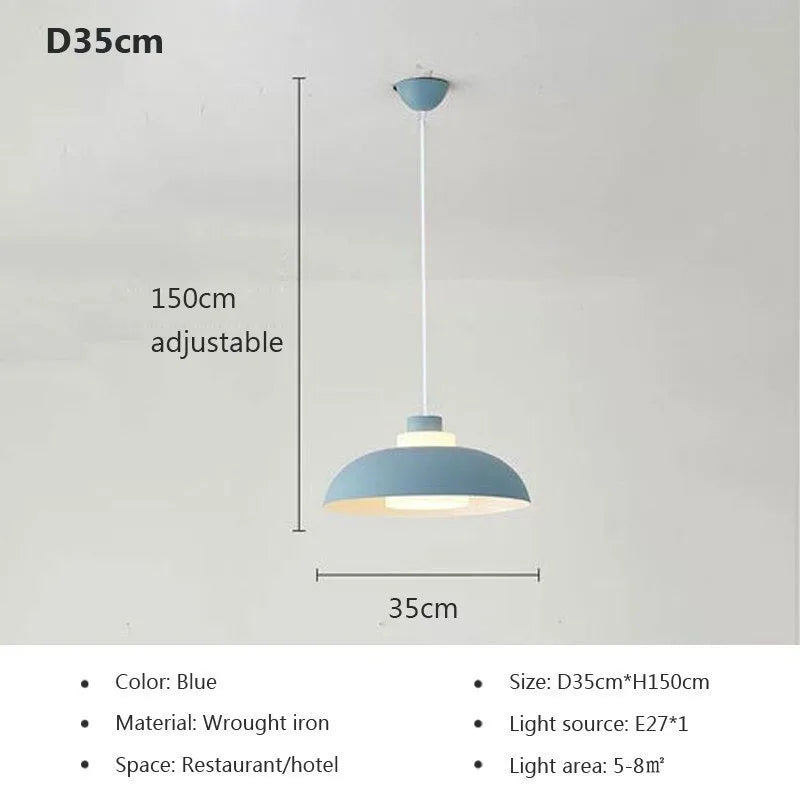 Suspension LED nordique minimaliste à tête unique - Design Scandinave