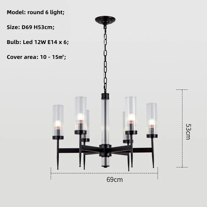 Lustre Noble en Métal Or et Verre LED
