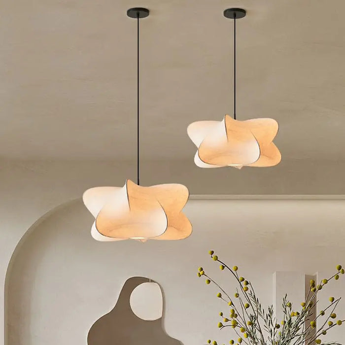 Suspension Cirrus nordique minimaliste en soie style japonais par West Elm