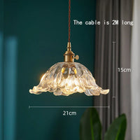 Lustre japonais en verre et laiton