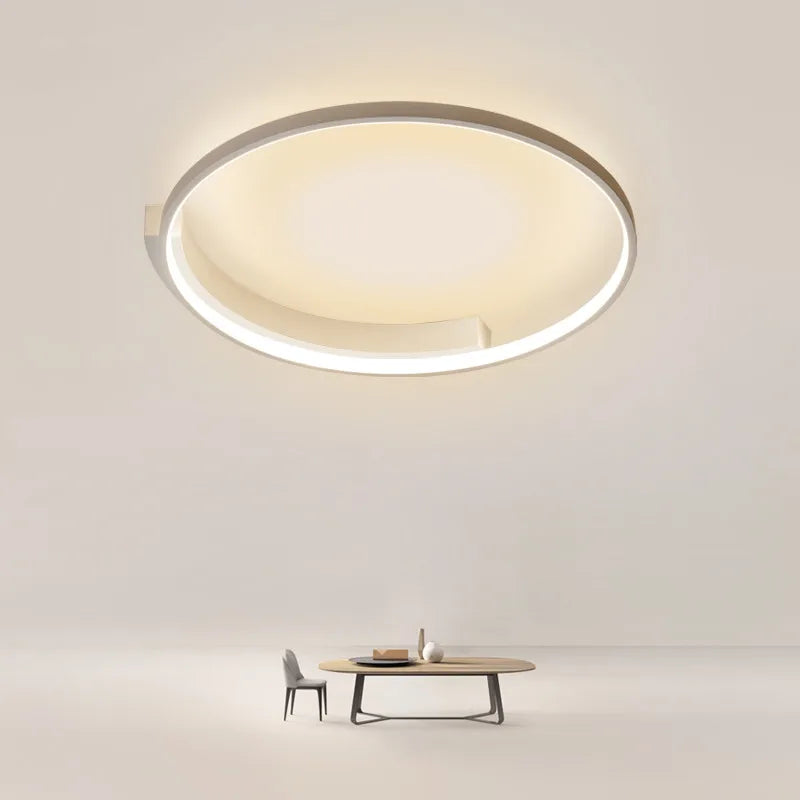 Plafonnier LED rond Design nordique pour salon et salle à manger