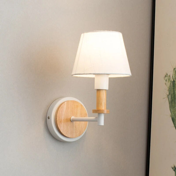 Applique Murale LED Nordique en Bois Massif