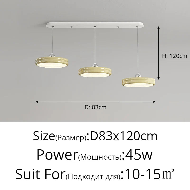 Suspension de luxe moderne dimmable avec abat-jour circulaire en fer - Collection Élégance contemporaine