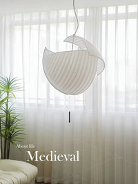 Lustre LED design moderne Wabi Sabi en tissu - éclairage décoratif
