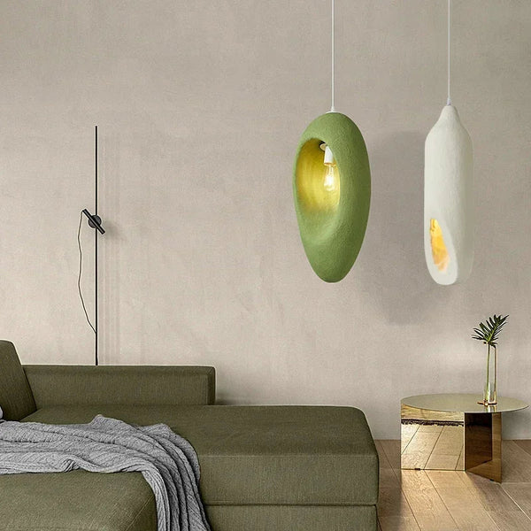 Lustre Nordique Rétro Minimaliste Wabi Sabi avec LED - Luminaire Décoratif