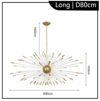 Lustre LED en cristal design moderne de luxe
