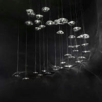 Suspension LED en verre design nordique Manta.