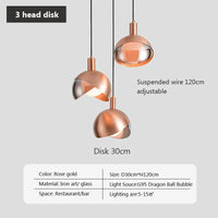 Suspension LED nordique en verre royal