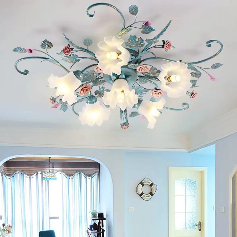 Plafonnier Fleur Chaud et Romantique pour Chambre de Princesse