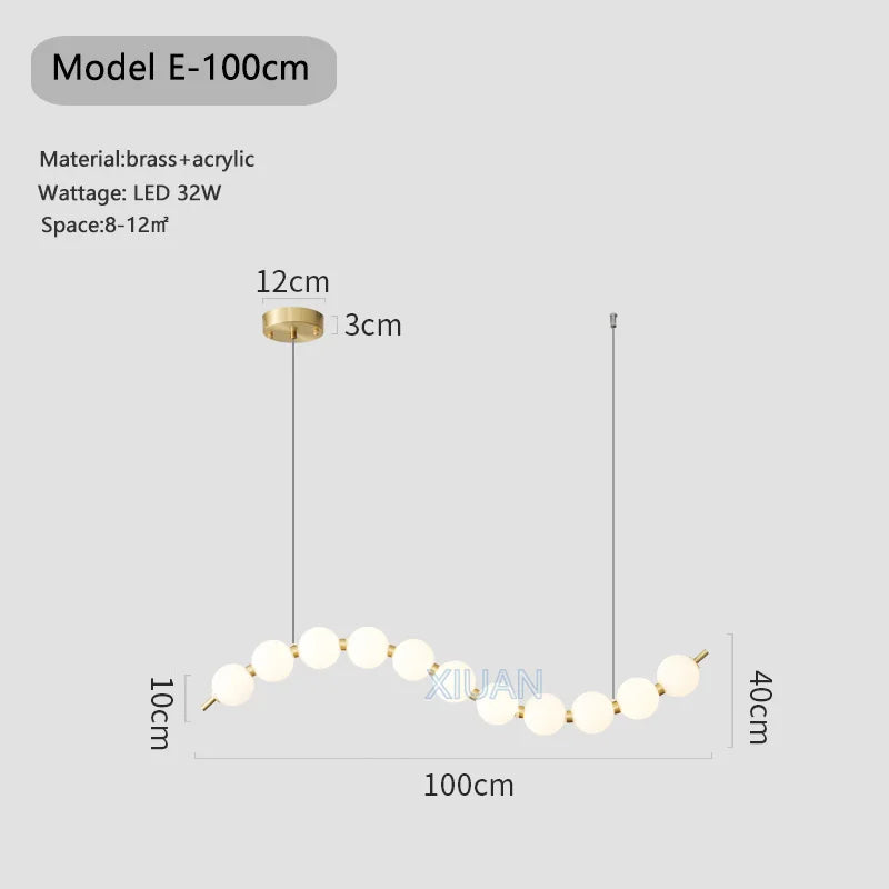 Lustre LED Design Arrondi