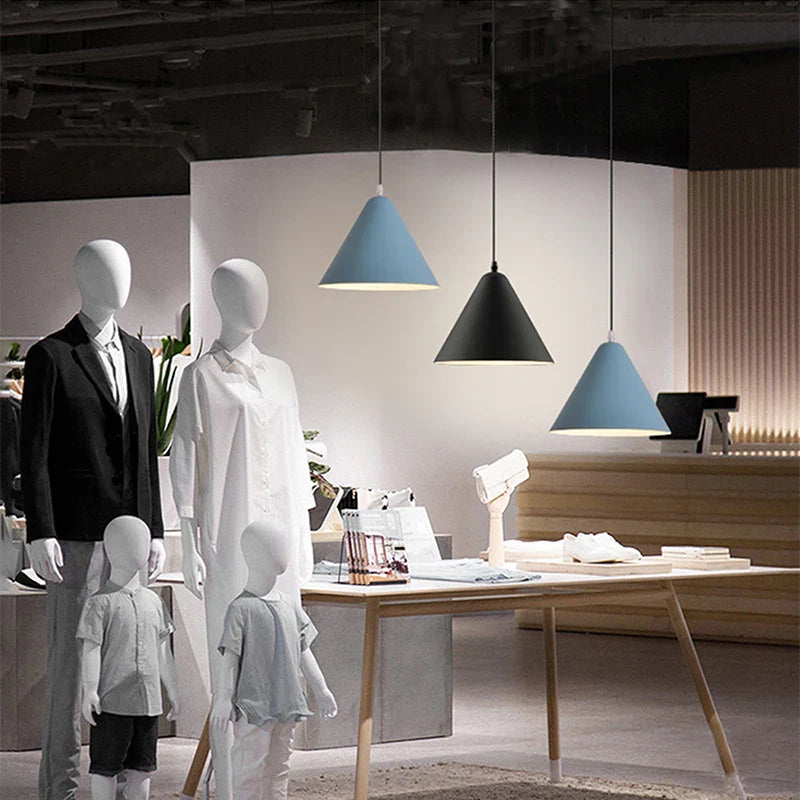 Suspension LED nordique Macaron en Fer