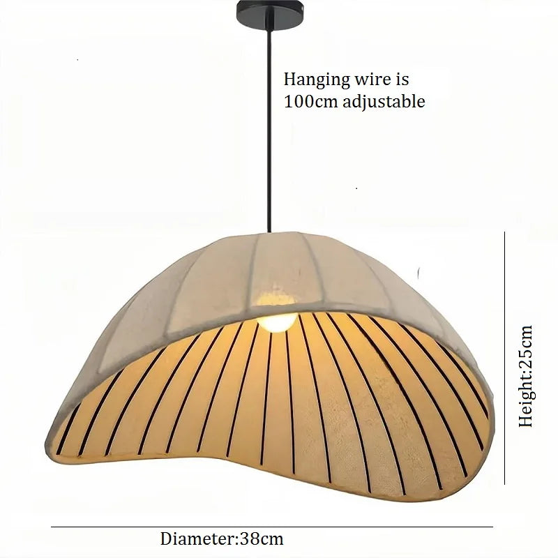 Plafonnier nordique en tissu et cuivre Joliment Simple