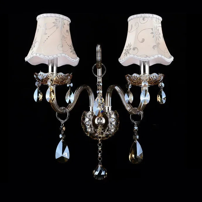 Applique murale Bougie Cristal Cognac - Style européen