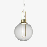 Boule de verre et socle chromé: Suspension Design