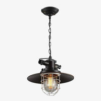 Suspension colorée style industriel 34cm en métal
