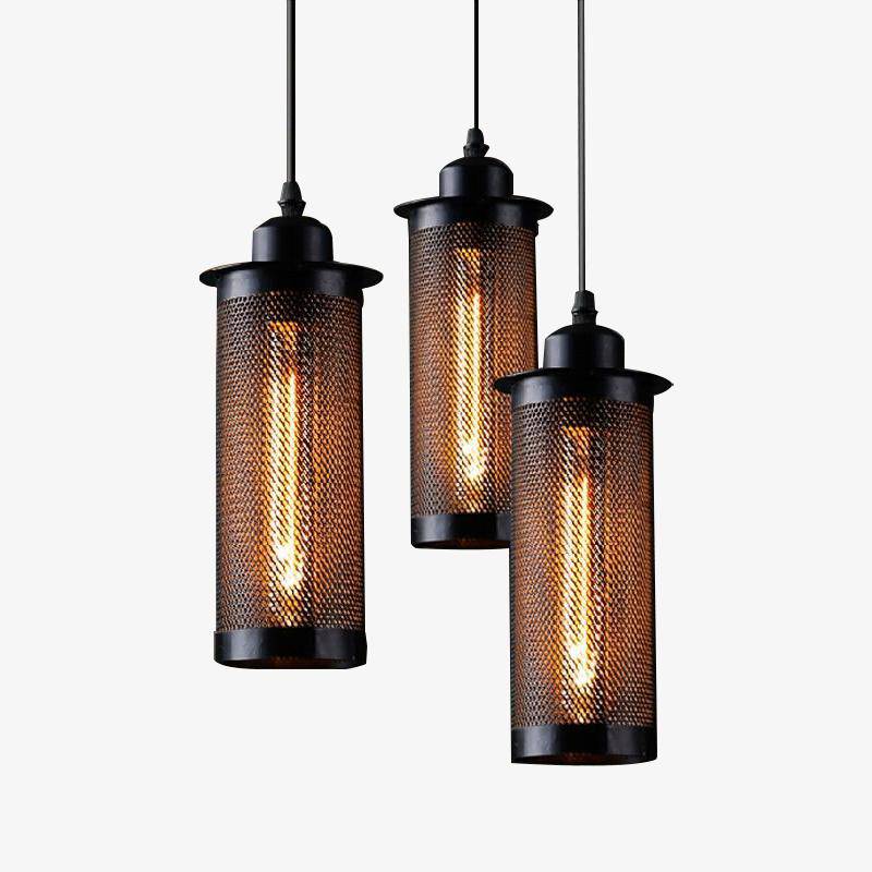 Suspension Vintage Industrielle Grid